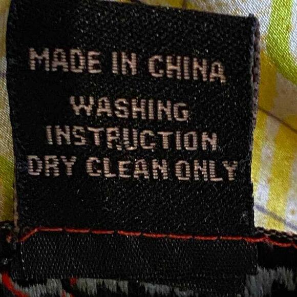 Hourglass Lilly Silk Dress Women Small Yellow Gray Sleeveless Mini Pockets - Picture 6 of 8